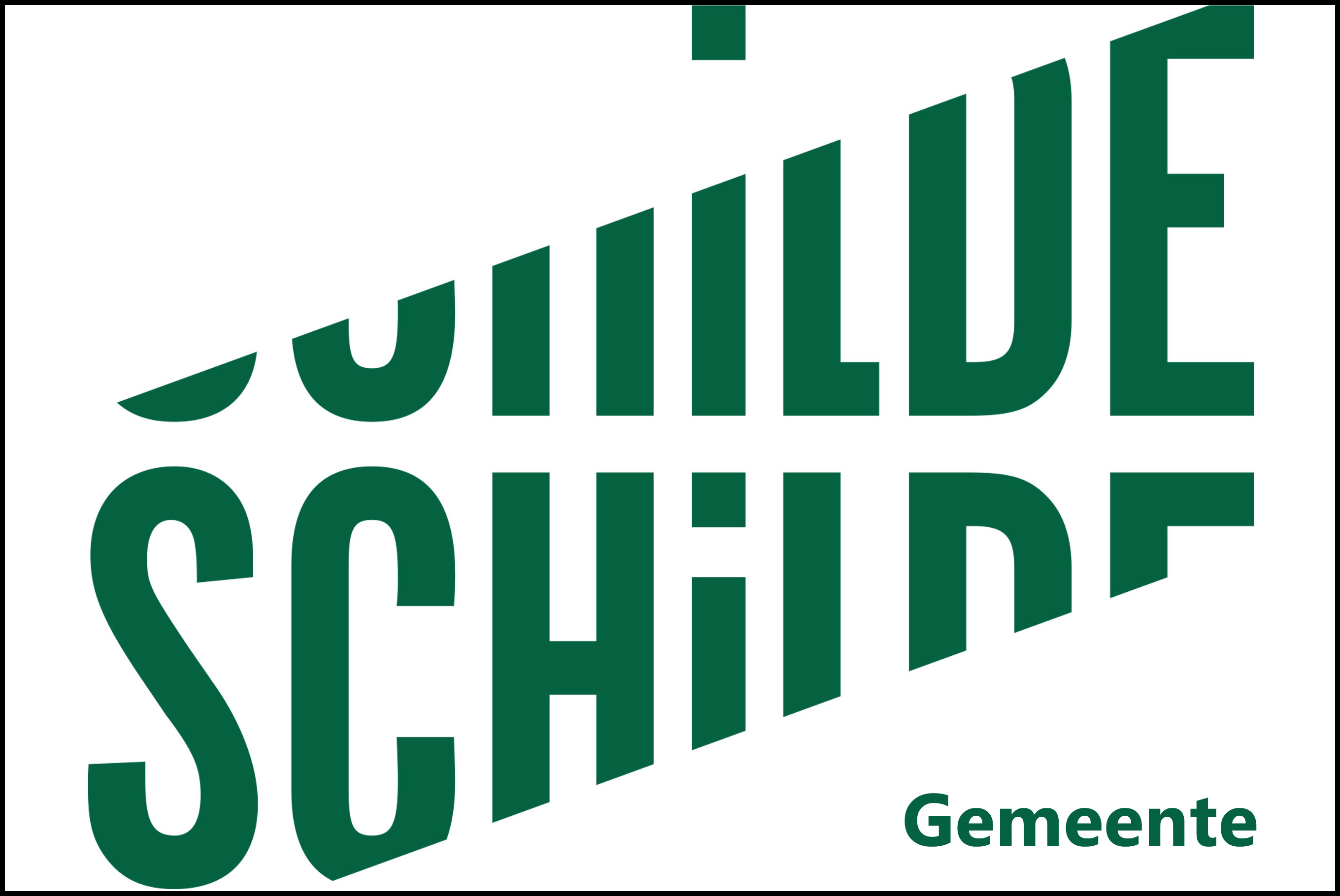 Schilde logo groen pms vvdf voor website met kader 2 met gemeente